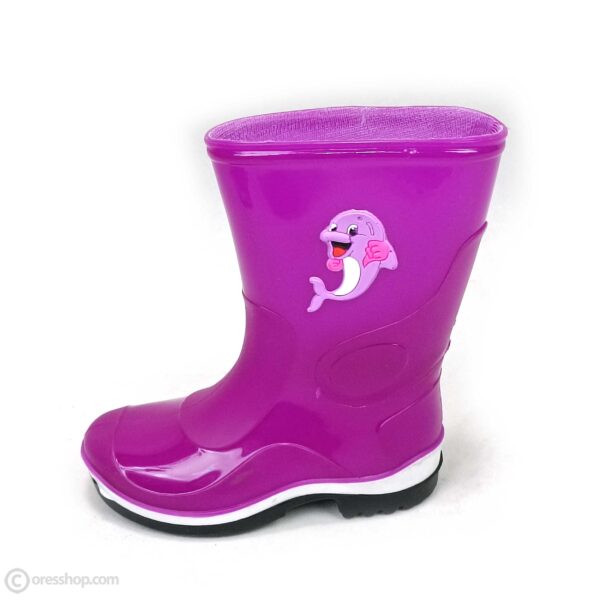 رین بوت ساق بلند دلفین بنفش Rain Boot