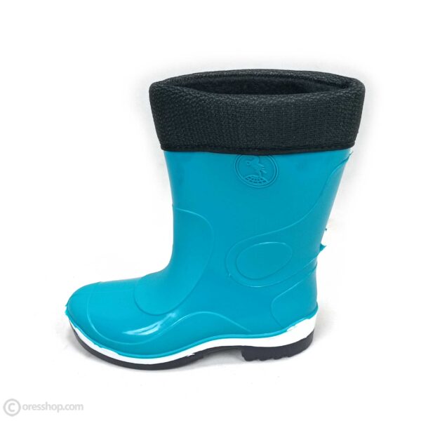 رین بوت پشمی ساق بلند سبزآبی Rain Boot